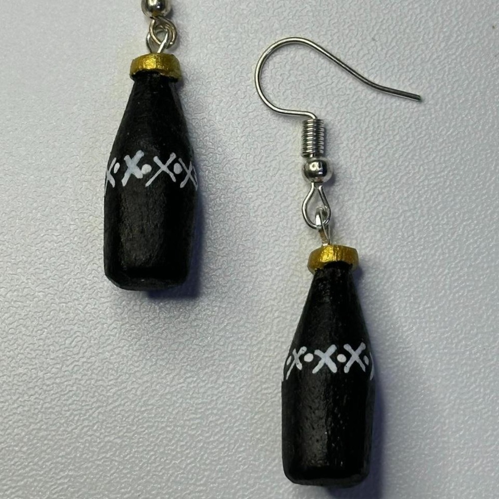 Soda - Hand-Carved Wooden Alebrije Earrings- Oaxaca, Mexico
